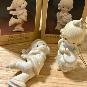 Precious Moments Christmas Ornaments set of 2